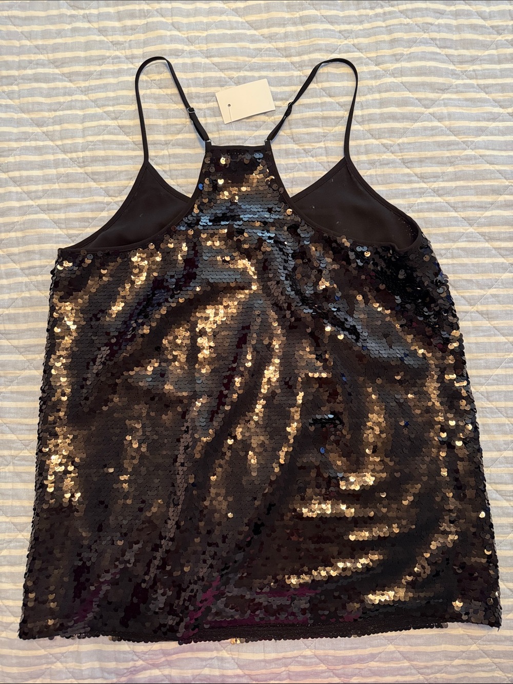 J.Crew Factory- Sequin Racerback Top - Picture 3 of 4